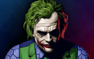 Artistic Expression Of The Joker In Paint Wallpaper