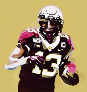 Artistic Football Player Number13 Wallpaper