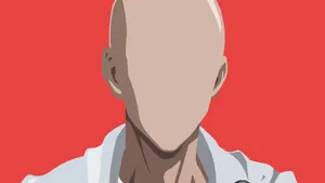 Artistic Illustration Of A Bald Human Face Wallpaper