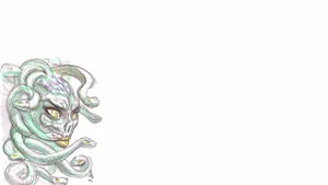 Artistic Medusa Sketch Wallpaper