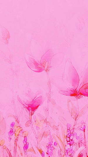Artistic Pink Girl Iphone Wallpaper