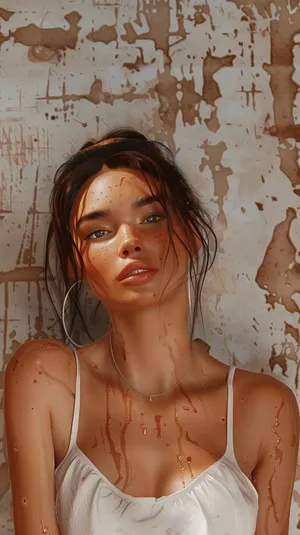 Artistic Portraitof Womanwith Water Droplets Wallpaper