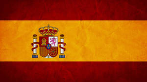 Artistic Rendition Of The Spain Flag With Distinguished Aesthetic Wrinkles Wallpaper