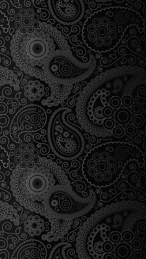 Artistic White Mandala Doodle On A Black Background Wallpaper
