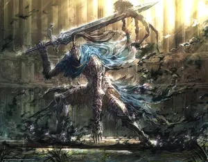 Artorias The Abysswalker In Battle Wallpaper