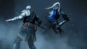 Artorias The Abysswalker In His Iconic Battle Stance Wallpaper