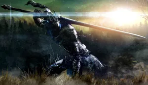 Artorias The Abysswalker In Majestic Battle Stance Wallpaper