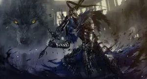 Artorias The Abysswalker Rises In Fierce Battle Wallpaper