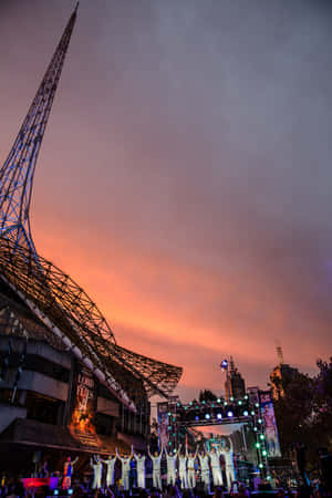 Arts Centre Melbourne Event Dusk Wallpaper