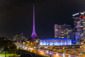 Arts Centre Melbourne Night View Wallpaper