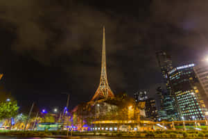 Arts Centre Melbourne Night View Wallpaper