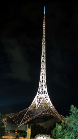 Arts Centre Melbourne Spire Night View Wallpaper