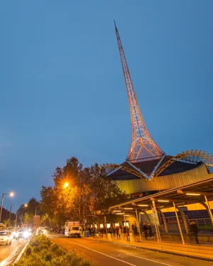 Arts Centre Melbourne Spireat Dusk Wallpaper