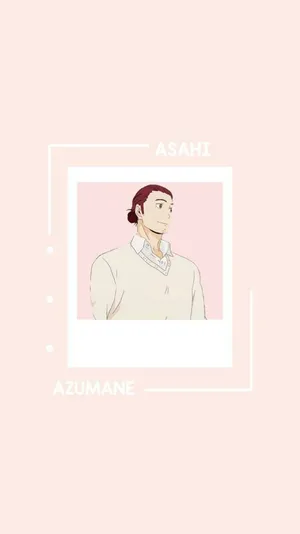 Asahi Azumane In Action On The Volleyball Court Wallpaper