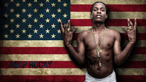 Asap Rocky American Flag Wallpaper