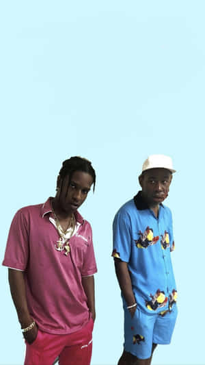 Asap Rocky And Tyler The Creator Pose Together Wallpaper