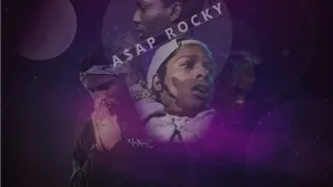 Asap Rocky Purple Collage Wallpaper