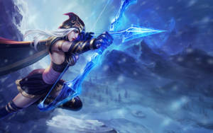 Ashe Cool League Of Legends Shot Wallpaper