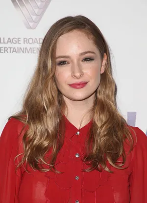 Ashleigh Cummings Red Top Event Appearance Wallpaper