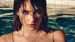 Ashley Benson Wet Look Wallpaper