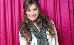 Ashley Tisdale Printed Scarf Wallpaper