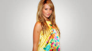 Ashley Tisdale Yellow Top Wallpaper