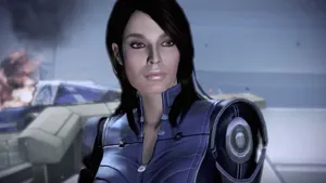 Ashley Williams Posing In A Garden Wallpaper