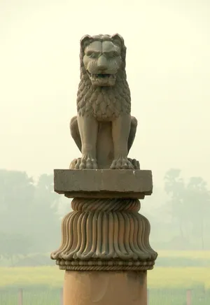 Ashoka Pillar One Lion Statue Wallpaper