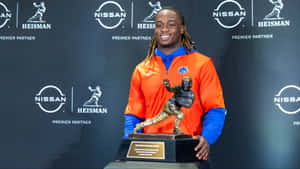Ashton Jeanty Heisman Trophy Winner Wallpaper