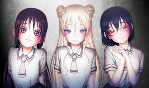 Asobi Asobase Cute Graphic Wallpaper