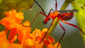 Assassin Bugon Orange Flower Wallpaper