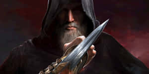 Assassin's Creed Character Showcasing The Iconic Hidden Blades. Wallpaper