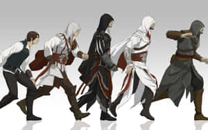 Assassin's Creed Ezio - Intense Action In A Historic Setting Wallpaper