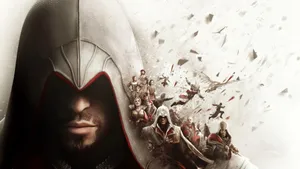 Assassin's Creed Ezio, The Legendary Master Assassin, In Action Wallpaper