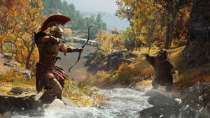 Assassin's Creed Odyssey Archer Vs. Bear Wallpaper