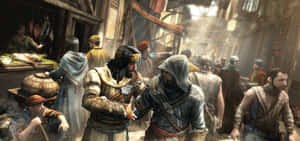 Assassin's Creed Revelations Action-packed Moment Wallpaper