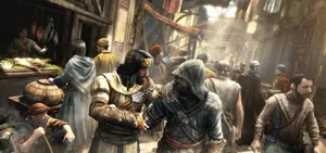 Assassin's Creed Revelations Action-packed Moment Wallpaper