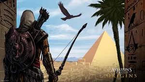 Assassins Creed Origins Bayek In The Desert Wallpaper