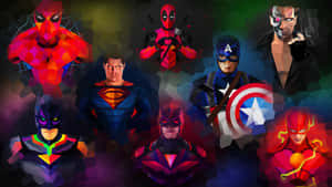 Assemble Of Legendary Cartoon Heroes Wallpaper