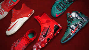 Assorted Basketball Shoes Collection Wallpaper