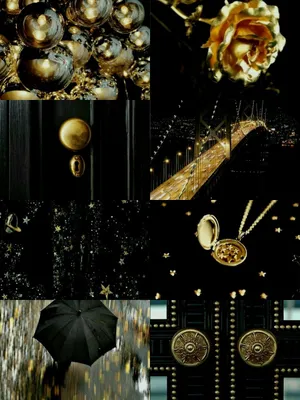 Assorted Black And Gold Aesthetic Wallpaper