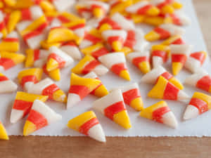 Assorted Candy Cornon White Background.jpg Wallpaper