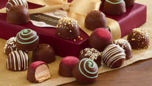Assorted Gourmet Chocolate Box Wallpaper