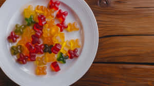 Assorted Gummy Bearson Plate Wallpaper