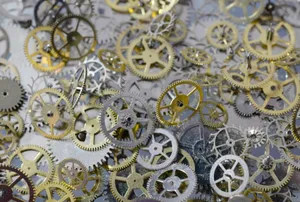 Assorted Mechanical Gears Background Wallpaper