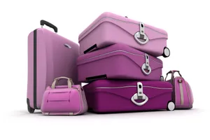 Assorted Purple Luggage Set Wallpaper