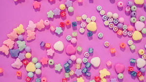 Assortment Of Beads Kidcore Desktop Wallpaper