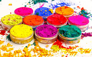 Assortment Of Powder Happy Holi Hd Wallpaper