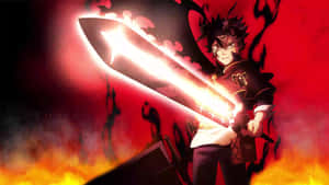 Asta_ Black_ Clover_ Flaming_ Sword Wallpaper