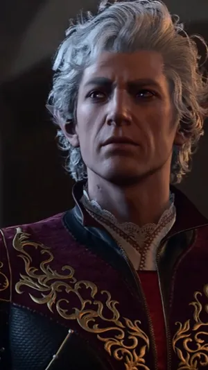 Astarion Vampire Spawn Portrait Wallpaper